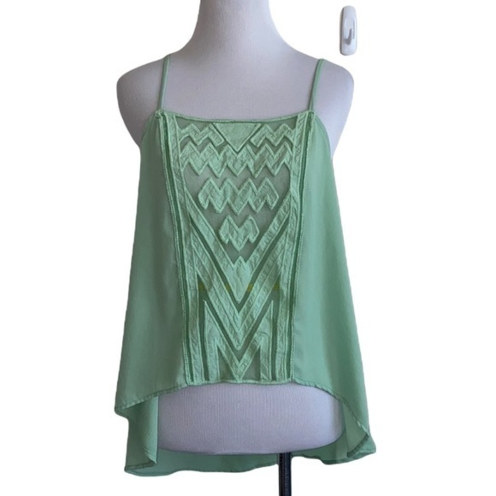 Solemio medium green‎ cropped tank top